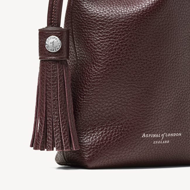 Soho Crossbody Pouch Wine Milled Pebble