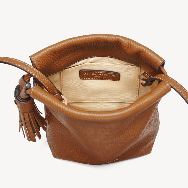 Soho Crossbody Pouch Tan Milled Pebble