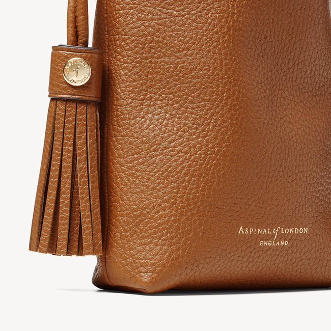 Soho Crossbody Pouch Tan Milled Pebble