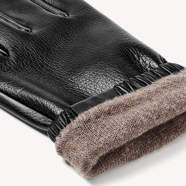 Men's Weekend Leather Gloves Black Nappa