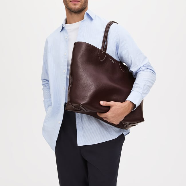 Hudson Tote Wine Milled Pebble