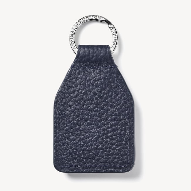 Shield Plaque Keyring Navy Pebble