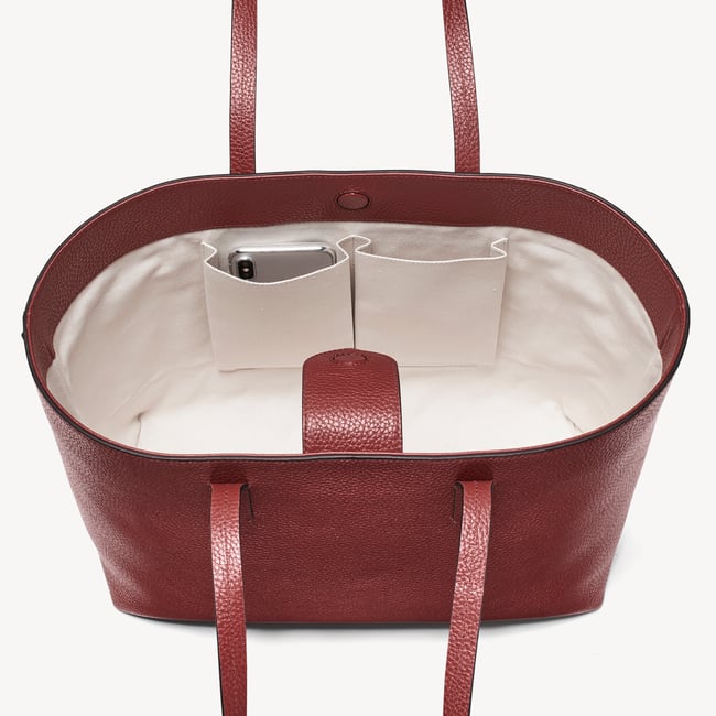 East West Tote Merlot Pebble
