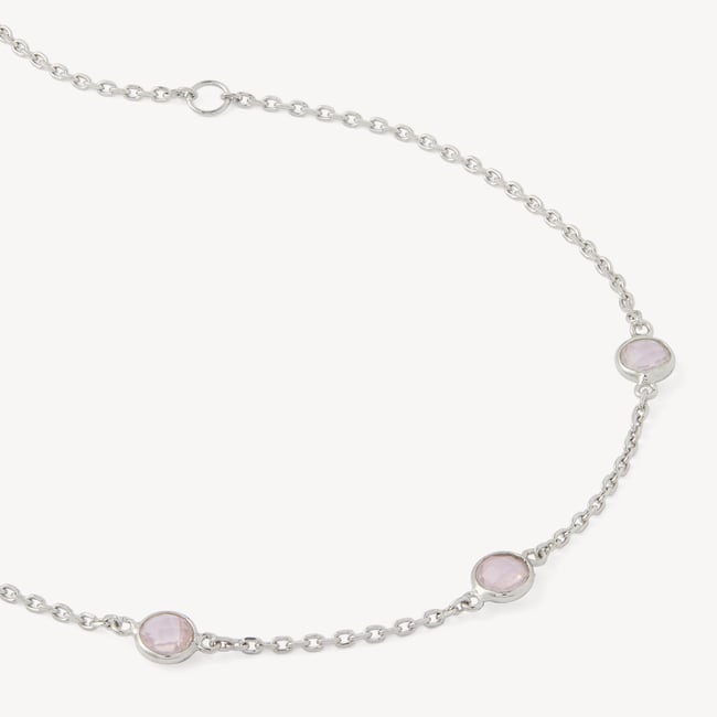 Gemstone Bracelet Rose Quartz & Sterling Silver 925