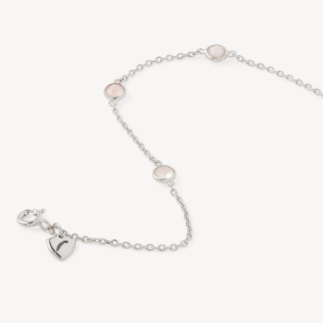 Gemstone Bracelet Rose Quartz & Sterling Silver 925