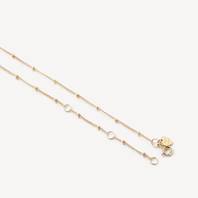 16-inch Beaded Necklace 18ct Gold Vermeil