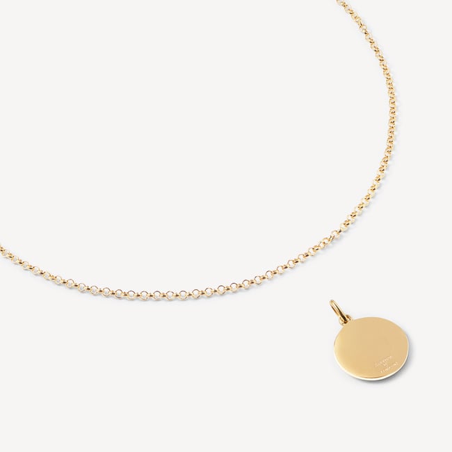 St Christopher Charm Necklace 18ct Gold Vermeil
