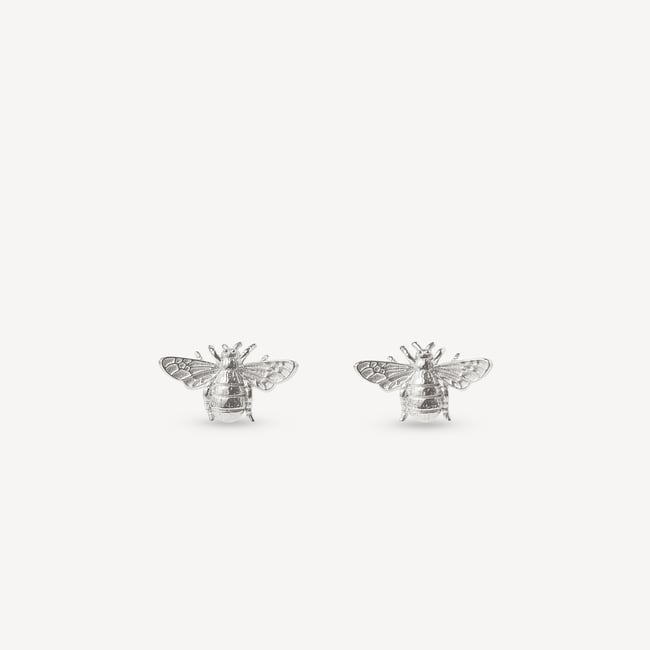 Bee Stud Earrings Sterling Silver 925