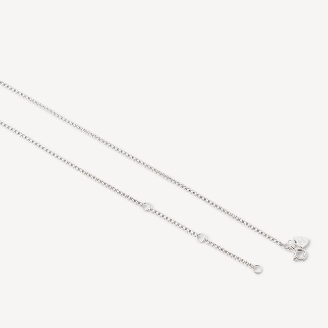 21-inch Rounded Box Chain Necklace Sterling Silver 925