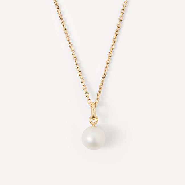 Pearl Pendant Necklace Freshwater Pearl & 18ct Gold Vermeil