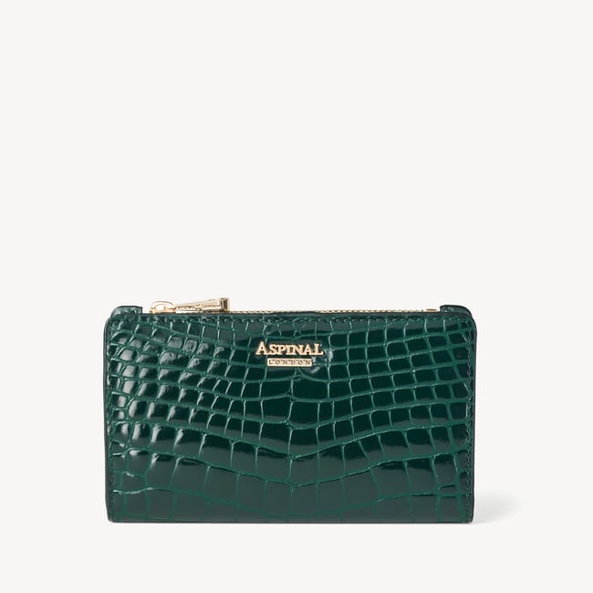 Mayfair® Coin & Card Wallet Evergreen Patent Croc