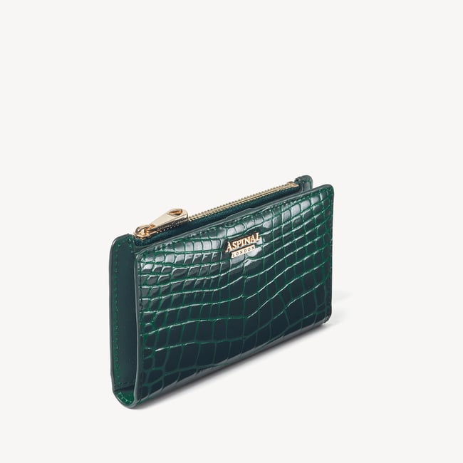 Mayfair® Coin & Card Wallet Evergreen Patent Croc