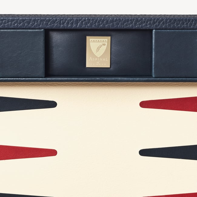 17-inch Backgammon Set Navy Pebble
