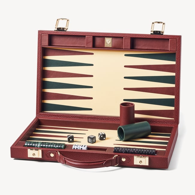 15-inch Backgammon Set Merlot Pebble