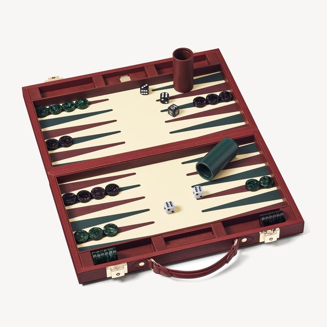 15-inch Backgammon Set Merlot Pebble