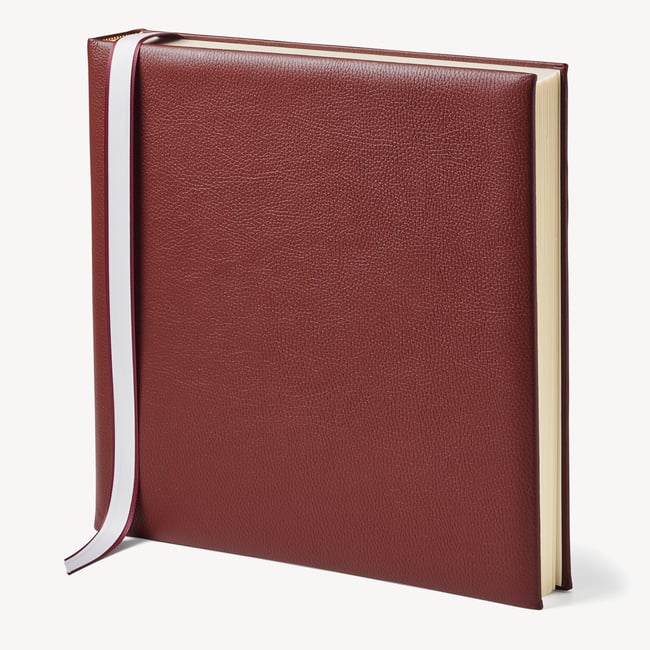 14-inch Leather Photo Album Merlot Pebble