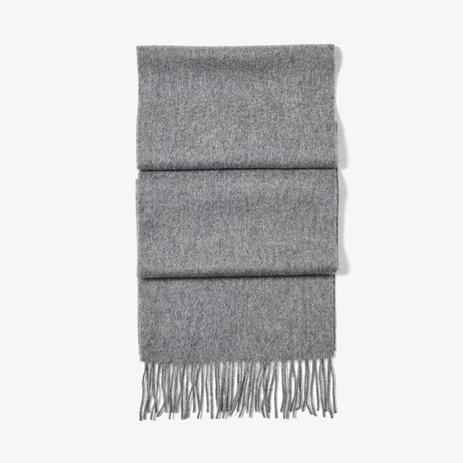 Pure Cashmere Scarf Light Grey 