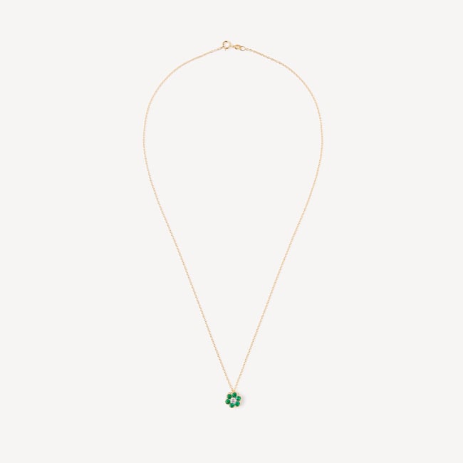 Athena Cluster Pendant Necklace 0.12ct Diamond