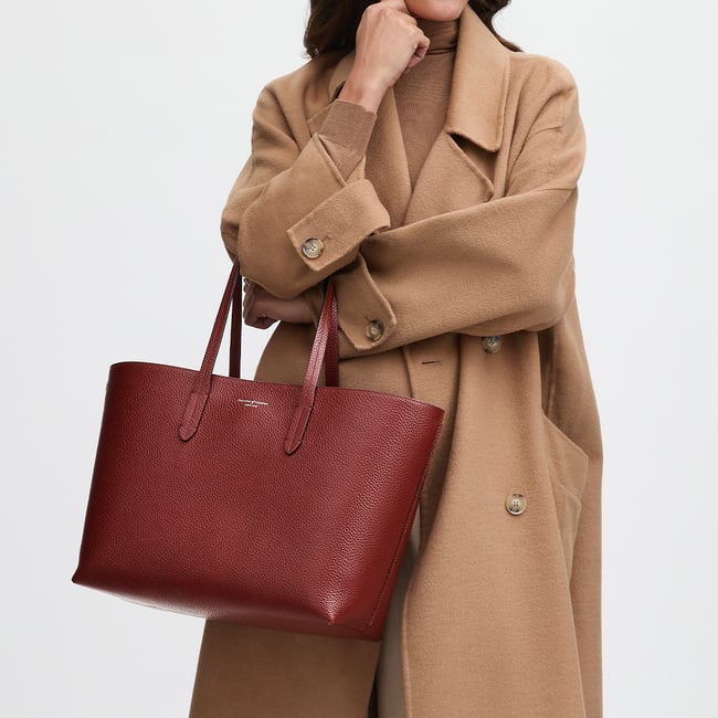 East West Tote Merlot Pebble