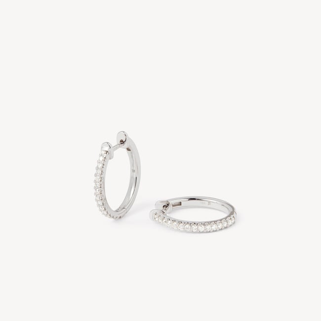 Diamond Hoop Earrings 0.45ct Diamond