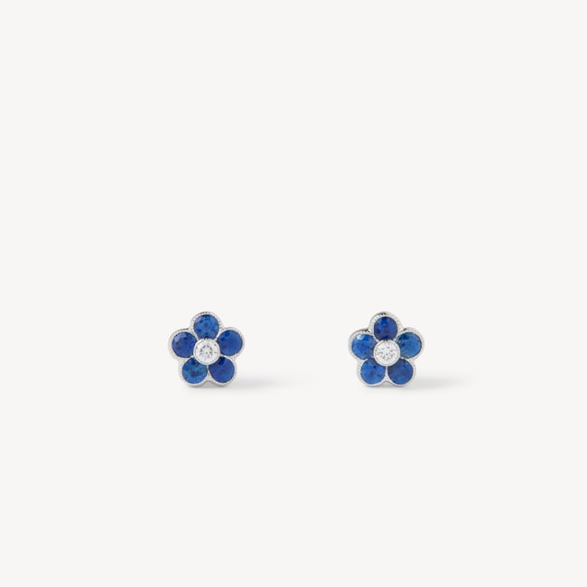 Athena Cluster Stud Earrings 0.07ct Diamond