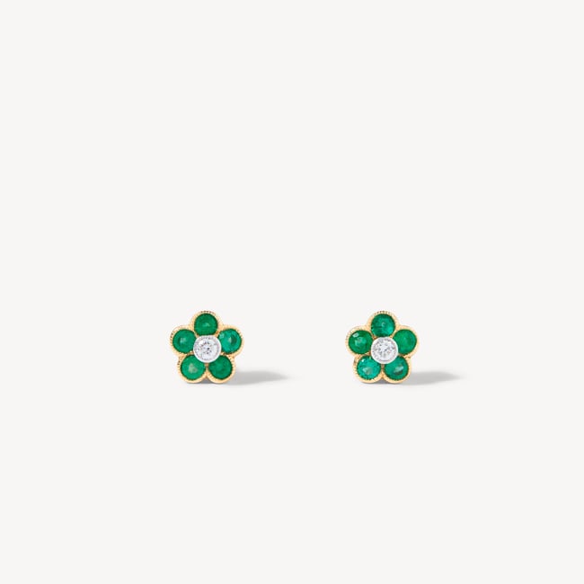 Athena Cluster Stud Earrings 0.07ct Diamond