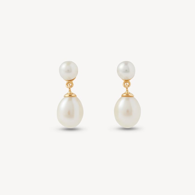 Pearl Dropper Earrings Freshwater Pearl