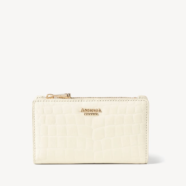 Mayfair® Coin & Card Wallet Ivory Patent Croc