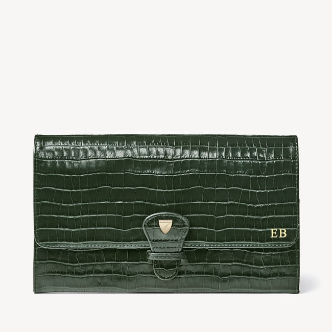 Travel Collection Deep Shine Evergreen Small Croc