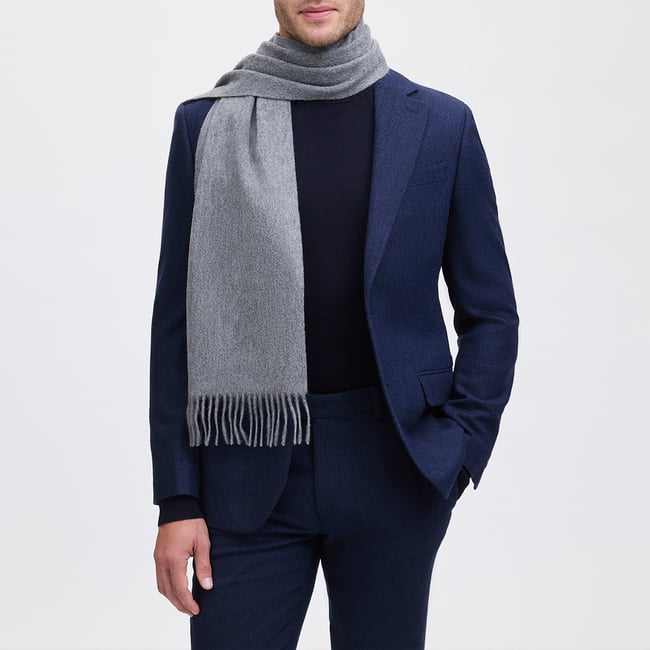 Pure Cashmere Scarf Light Grey 