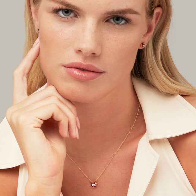 Athena Cluster Stud Earrings 0.07ct Diamond