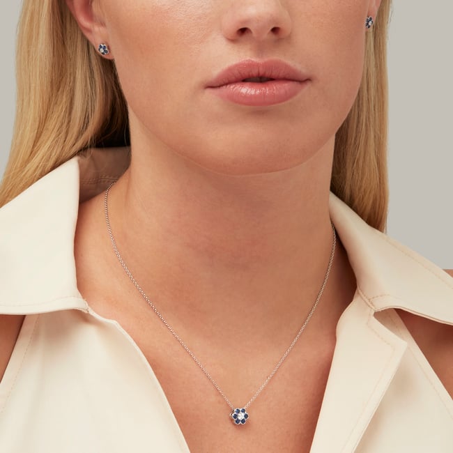 Athena Cluster Stud Earrings 0.07ct Diamond
