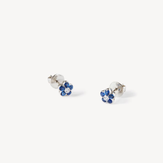 Athena Cluster Stud Earrings 0.07ct Diamond
