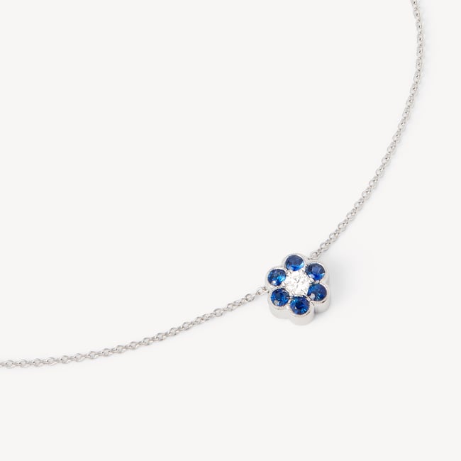 Athena Cluster Pendant Necklace 0.12ct Diamond
