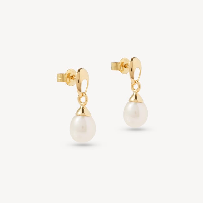 Hampton Teardrop Pearl Earrings Freshwater Pearl