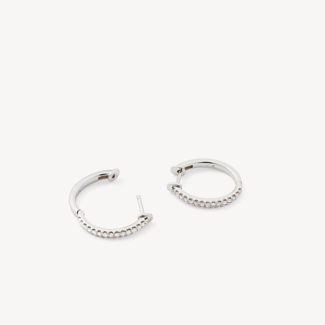 Diamond Hoop Earrings 0.45ct Diamond