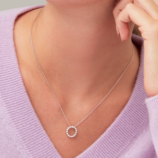 Circle of Life Pendant Necklace 0.38ct Diamond