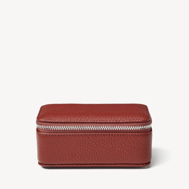 Medium Travel Jewellery Case Merlot Pebble