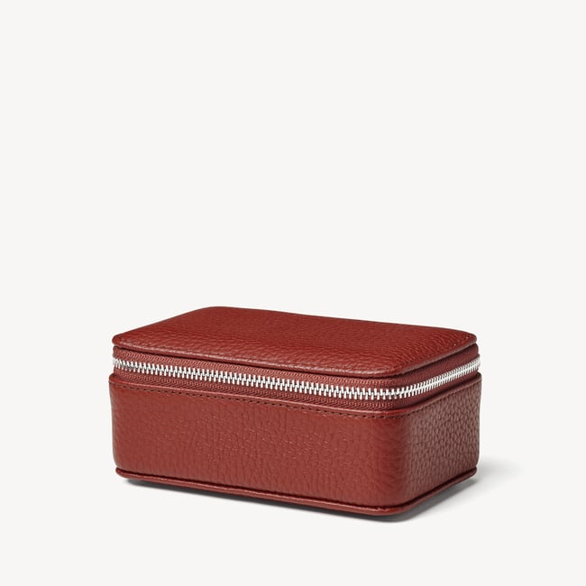 Medium Travel Jewellery Case Merlot Pebble