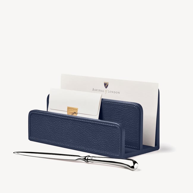 Desk Set Collection Navy Pebble