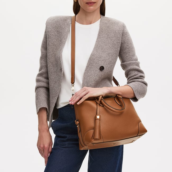 Hudson Midi Tan Milled Pebble