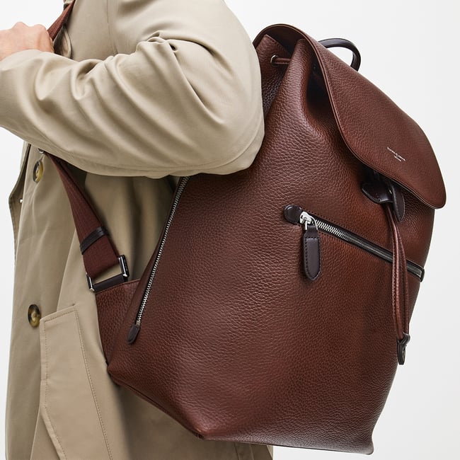 Reporter Backpack Tobacco Pebble