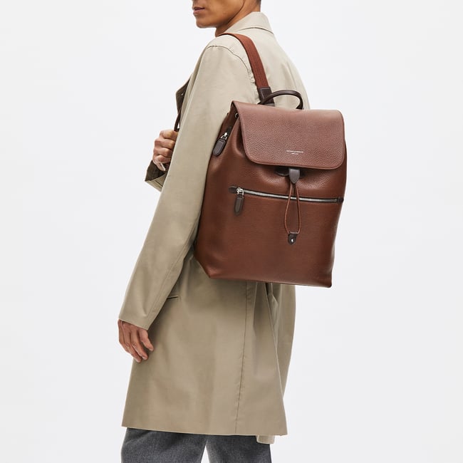 Reporter Backpack Tobacco Pebble