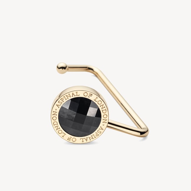 Aspinal Handbag Hook Black Crystal