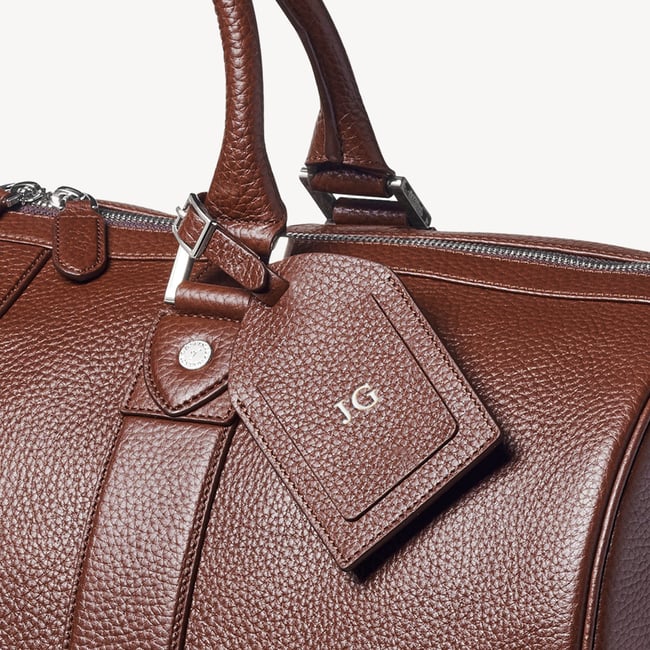 Boston Duffle Travel Bag Tobacco Pebble
