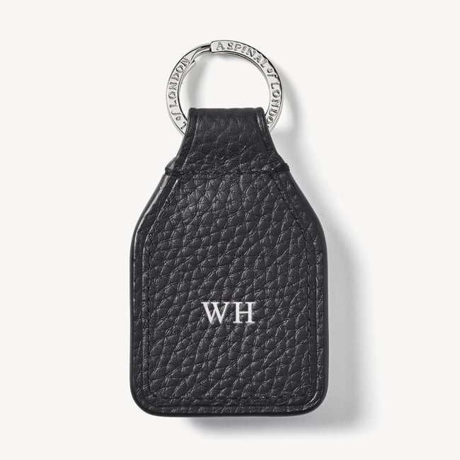 Shield Plaque Keyring Black Pebble