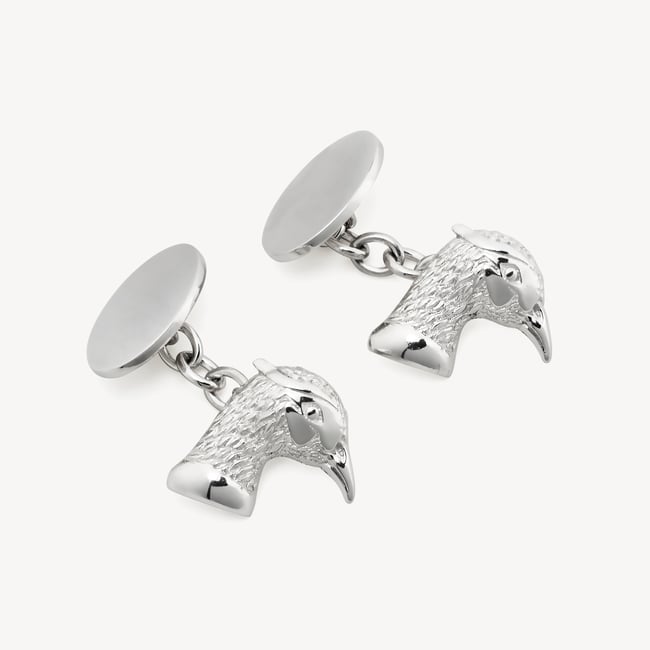 Pheasant Sterling Silver Personalised Cufflinks Sterling Silver 925