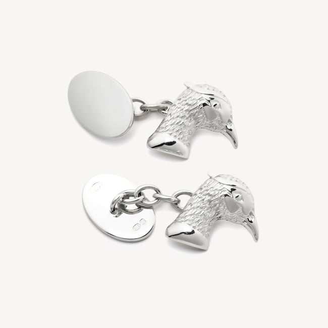 Pheasant Sterling Silver Personalised Cufflinks Sterling Silver 925