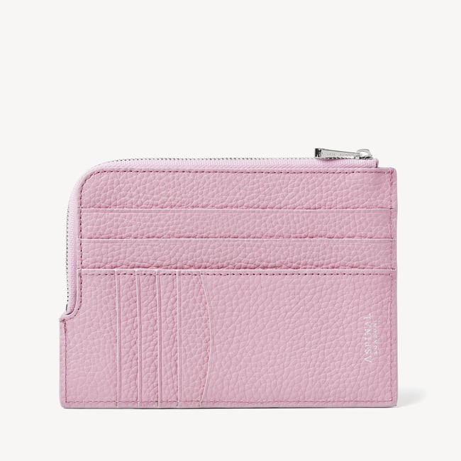 Zipped Travel Wallet Powder Lilac Pebble