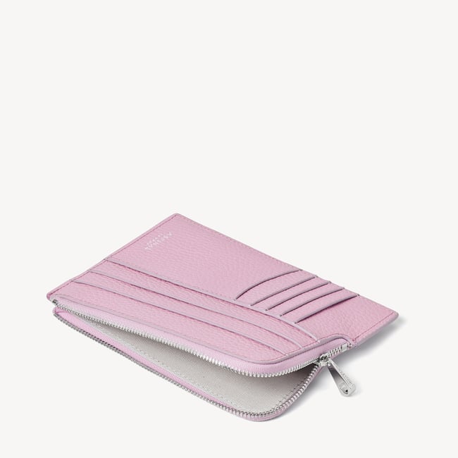 Zipped Travel Wallet Powder Lilac Pebble